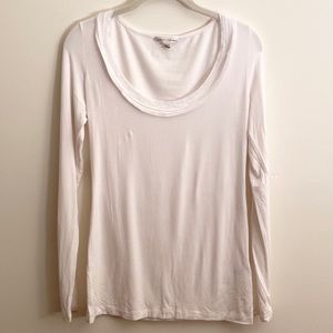 Banana Republic White Long Sleeve T-shirt